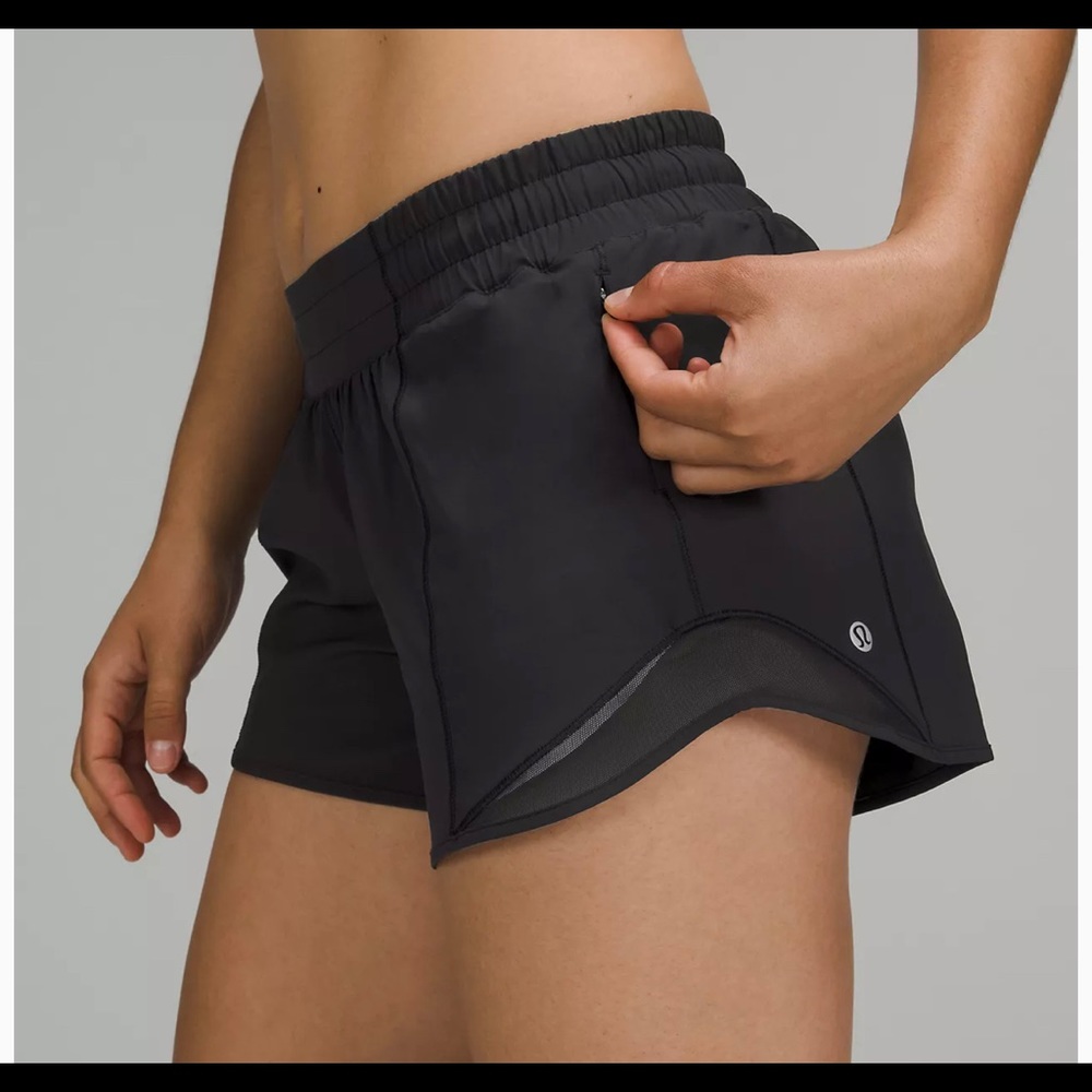 Black Lululemon size 4 Tall shorts